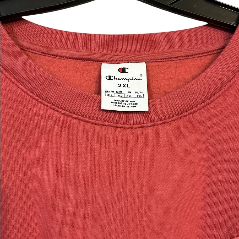 Champion Women's Classic Red Crew Neck Sweater - Picture 2 of 4